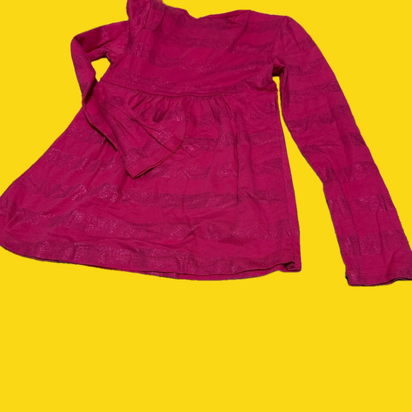 Pink Long Sleeve Tee Soft Knit Casual Top - Picture 2 of 3